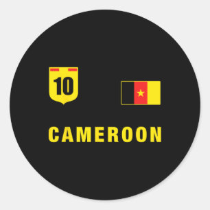 Cameroon Outfit Groen Cameroon Kleding Ontwerp Man Ronde Sticker