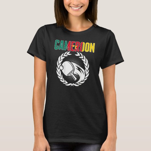 Cameroon Ping Pong Cameroonian Table Tennis Suppo T-shirt (Voorkant)