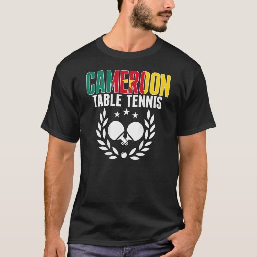 Cameroon Ping Pong Cameroonian Table Tennis Suppo T-shirt (Voorkant)