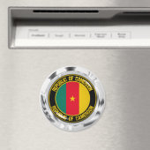 Cameroon Round Emblem Magneet (Insitu (Vaatwasser))