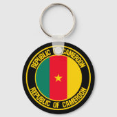 Cameroon Round Emblem Sleutelhanger (Voorkant)