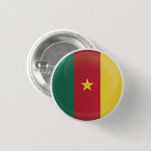 Cameroon Round-pictogramvlag Ronde Button 3,2 Cm (Voorkant /achterkant)