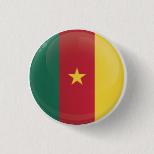 Cameroon Round-pictogramvlag Ronde Button 3,2 Cm