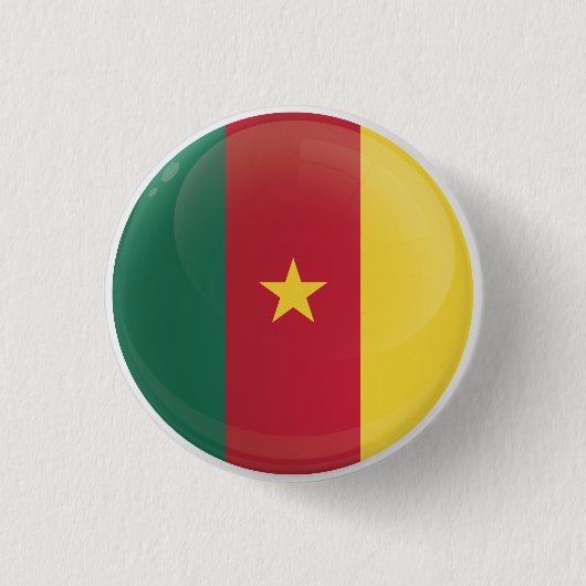 Cameroon Round-pictogramvlag Ronde Button 3,2 Cm (Voorkant)