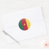 Cameroon Round-pictogramvlag Ronde Sticker (Envelop)