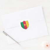 Cameroon Silver Shield Flag Vierkante Sticker (Envelop)