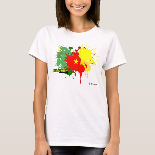Cameroon Splash White T-shirt (Voorkant)