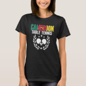 Cameroon Table Tennis  Cameroonian Ping Pong Suppo T-shirt (Voorkant)