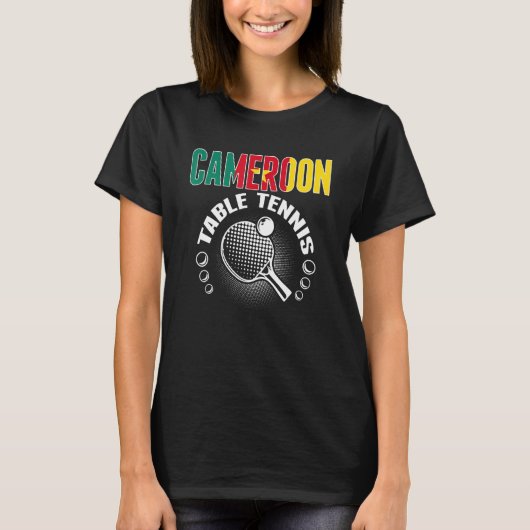 Cameroon Table Tennis Support Cameroonian Ping T-shirt (Voorkant)