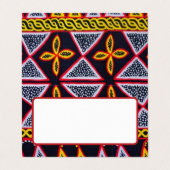 Cameroon Toghu Patroonplaat Visitekaartje (Buitenkant ongevouwen)