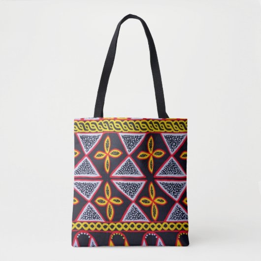 Cameroon Toghu Pattern Canvas tas (Voorkant)