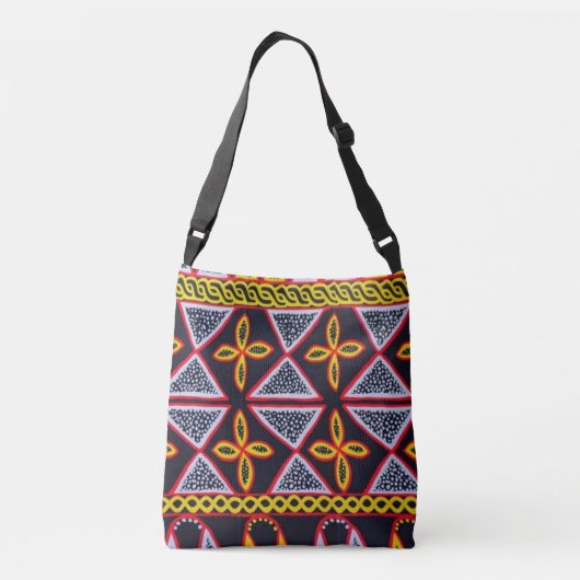 Cameroon Toghu Pattern Crossbody Bag Crossbody Tas (Achterkant)