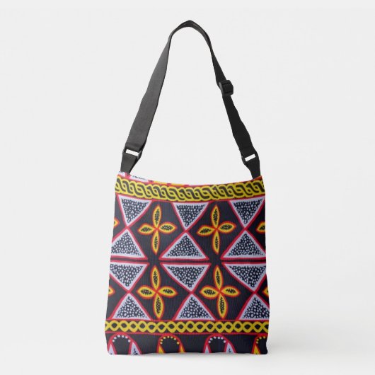 Cameroon Toghu Pattern Crossbody Bag Tas (Voorkant)