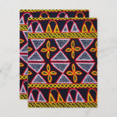 Cameroon Toghu Pattern Notecards Notitiekaartje (Voorkant / Achterkant)
