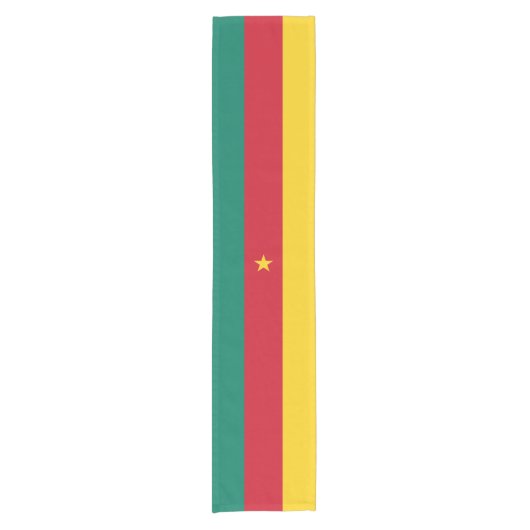 Cameroon vlag Tafelfunctie Korte Tafelloper (Voorkant)