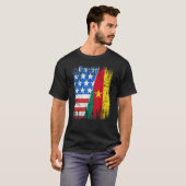 Cameroonian American Flag Cameroon Usa T-shirt (Voorkant volledig)