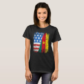 Cameroonian American Flag Cameroon Usa T-shirt (Voorkant volledig)