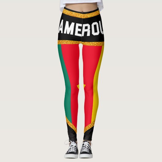 Cameroun Flag Leggings (Voorkant)