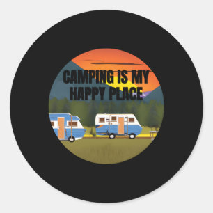 Camg caravan camper camper caravan tenten ronde sticker