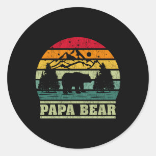 Camg Papa Beer Camper Ronde Sticker