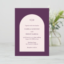 Camia Paarse Arch Modern Wedding