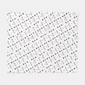 Camila aangepaste naam patroon van liefde harten fleece deken (Voorkant (Horizontaal))