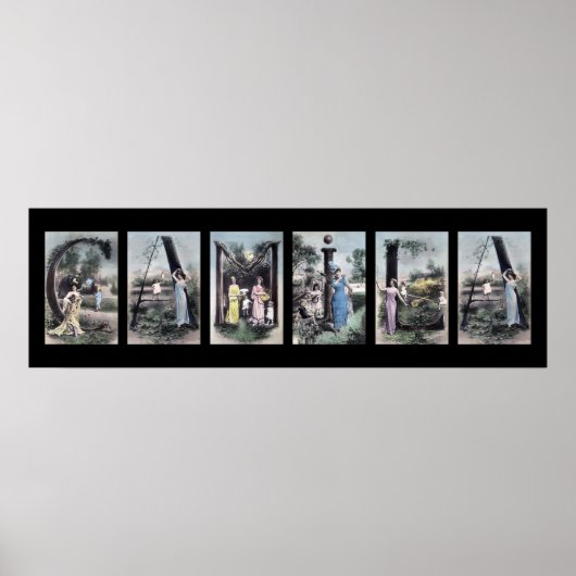 CAMILA  Alfabet Letter Name Art Poster (Voorkant)