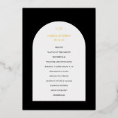 Camila Arch Modern huwelijksprogramma Folie Uitnodiging (Voorkant)