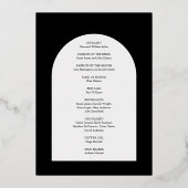 Camila Arch Modern huwelijksprogramma Folie Uitnodiging (Achterkant)