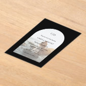 Camila Black Arch Moderne bruiloft Acryl Uitnodigingen (Laagn)