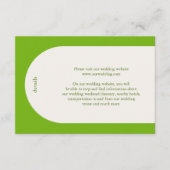 Camila Green Arch Moderne bruiloft Informatiekaartje (Voorkant)