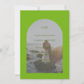 Camila Green Arch Moderne bruiloft Kaart (Voorkant)