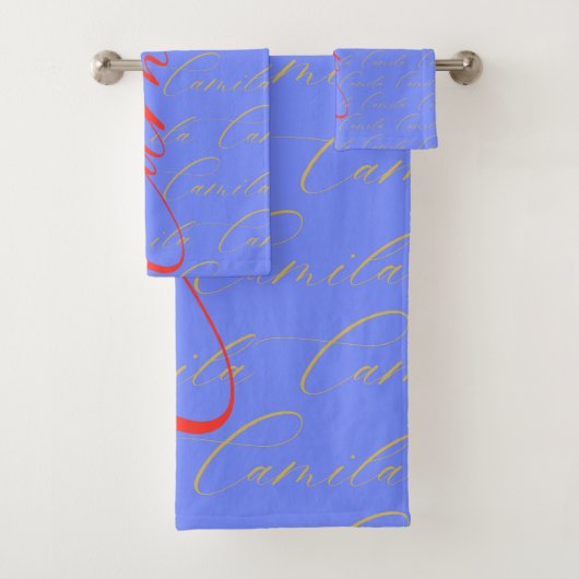 Camila Herhalend Naam Patroon  Bad Handdoek (Insitu)