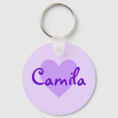 Camila in Paars Sleutelhanger (Voorkant)