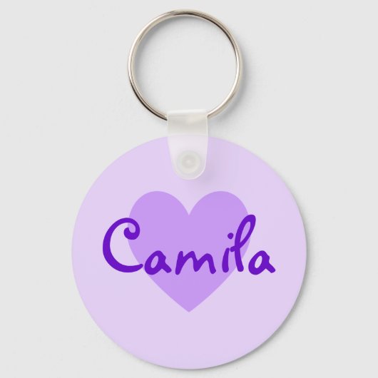 Camila in Paars Sleutelhanger (Voorkant)