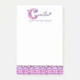 Camila naam betekent letter C aangepaste post het  Post-it® Notes