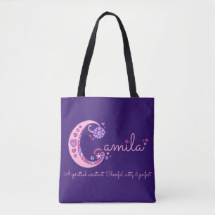Camila-naam en betekenis monogram zak tote bag