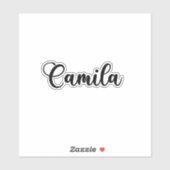 Camila Naam - Handgeschreven kalligrafie Sticker (Vel)