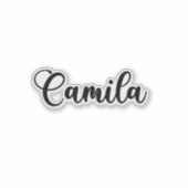 Camila Naam - Handgeschreven kalligrafie Sticker (Voorkant)