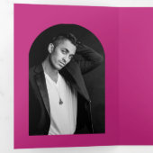 Camila Roze Moderne Trouw Save the Date Drieluik Aankondiging (Binnenzijde eerst)