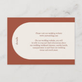 Camila Rust Arch Moderne bruiloft Informatiekaartje (Voorkant)