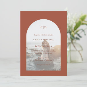 Camila Rust Arch Moderne bruiloft Kaart