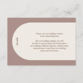 Camila Taupe Arch Moderne bruiloft Informatiekaartje (Voorkant)