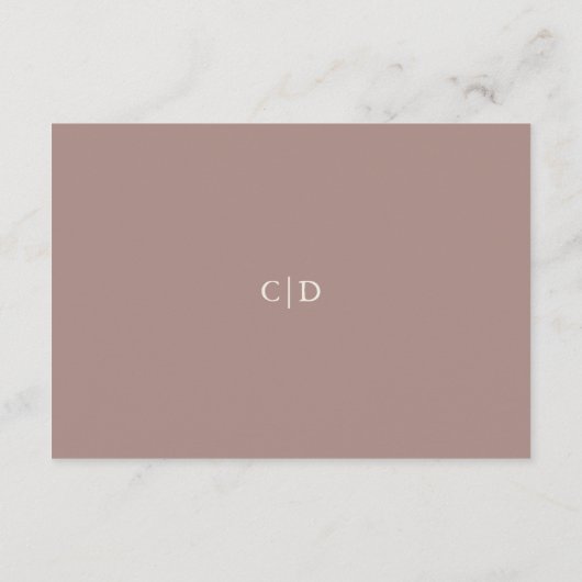 Camila Taupe Arch Moderne bruiloft Informatiekaartje (Achterkant)