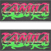 Camila Vorname Name Graffiti Aufkleber Sticker (Voorkant)