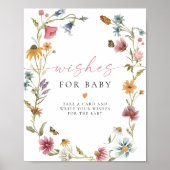 CAMILLA Boho Wildflower Meisje Baby Wensen voor Ba Poster (Voorkant)
