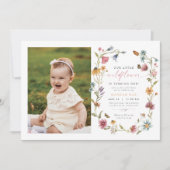 CAMILLA Butterfly Wildflower Girl eerste verjaarda Kaart (Voorkant)