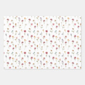 CAMILLA Dusty Pink Spring Wildflower Bloemen Inpakpapier Vel (Voorkant)
