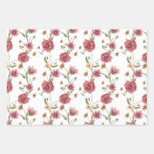 CAMILLA Dusty Pink Spring Wildflower Bloemen Inpakpapier Vel (Voorkant 3)