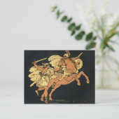 Camilla en Aunus een scène uit Virgil's Aeneid. Briefkaart (Staand voorkant)